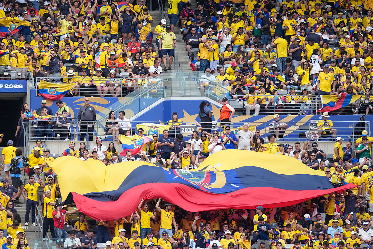 Ecuador vs Germany FIFA World Cup 2026 Group E Ecuador Fans Flag AP Photo