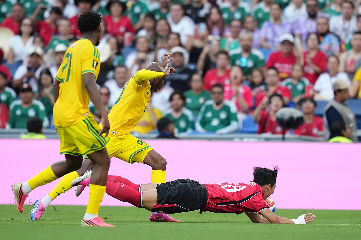 South Africa Vs South Korea FIFA World Cup 2026 Group A Oh Hyeon-gyu tackled AP Photo