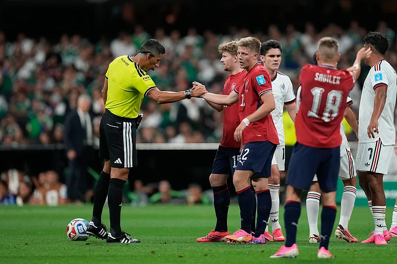 Czechia Vs Mexico FIFA World Cup 2026 Group A Lukas Cerv and the ref AP Photo