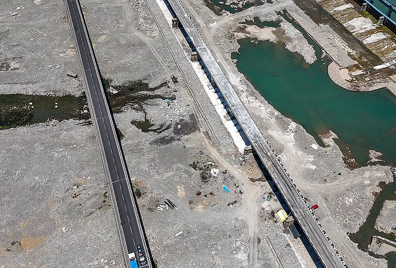 Restored bridges over Ravi River