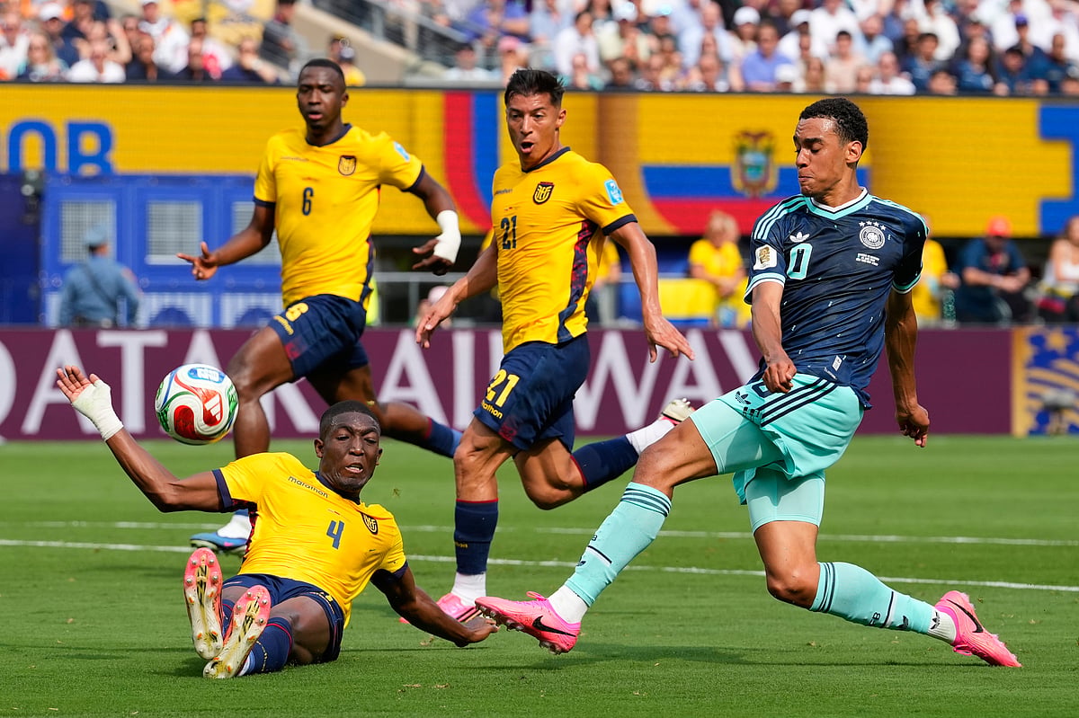Ecuador vs Germany FIFA World Cup 2026 Group E Jamal Musiala Shoots AP Photo