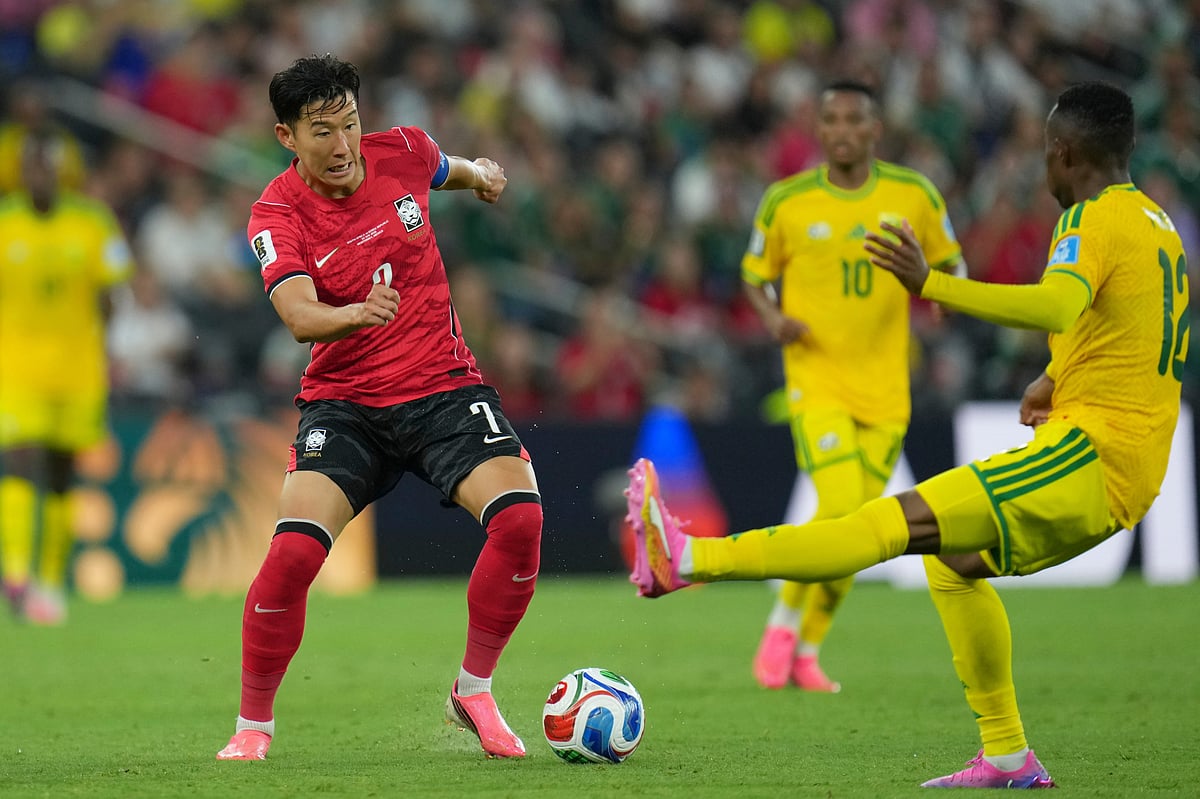 South Africa Vs South Korea FIFA World Cup 2026 Group A Son Heung-min and Thapelo Maseko AP Photo