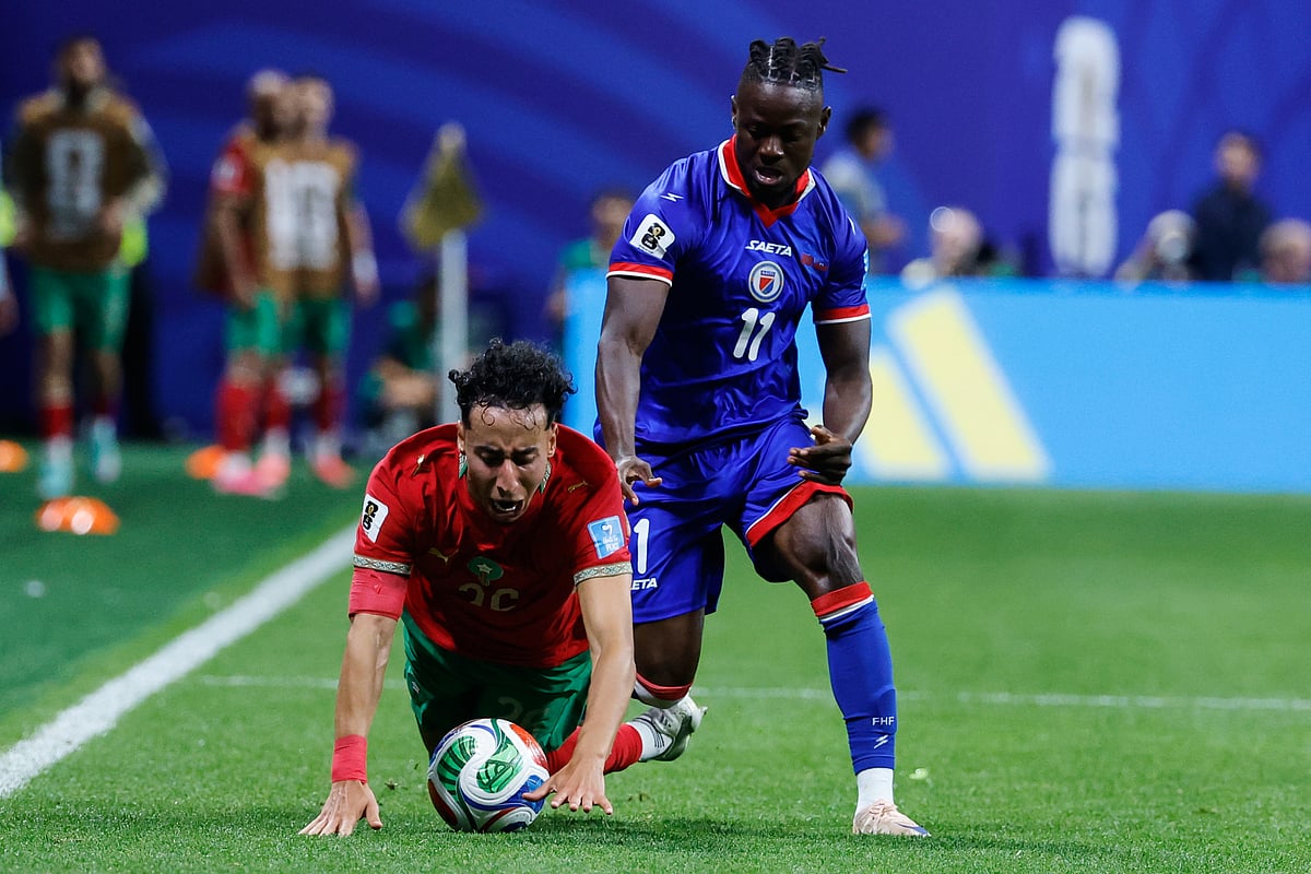 Morocco Vs Haiti FIFA World Cup 2026 Group C Anass Salah Eddine Falls AP Photo