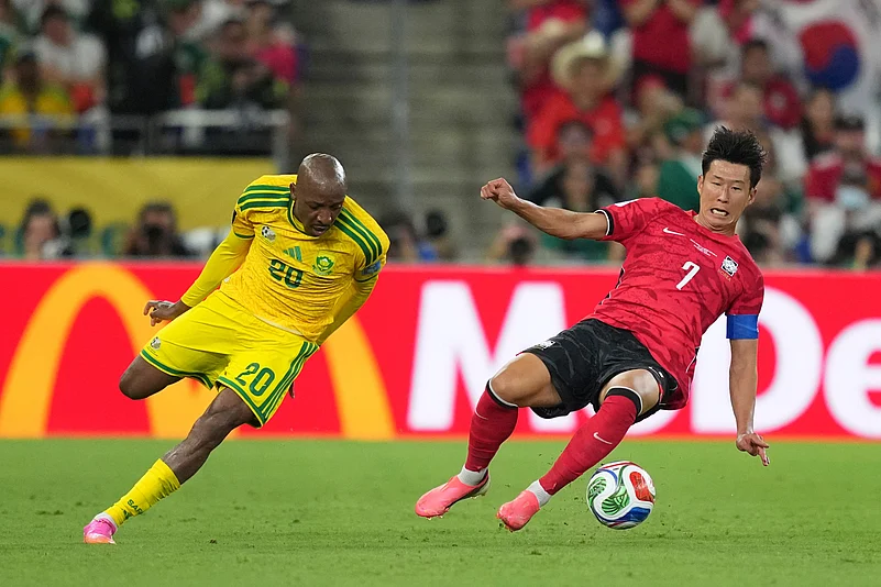 South Africa Vs South Korea FIFA World Cup 2026 Group A Son Heung-min and Khuliso Mudau AP Photo