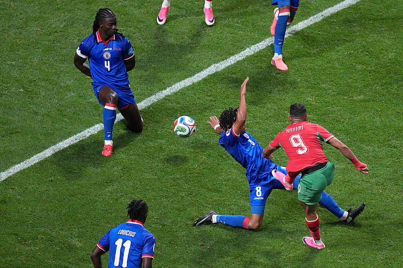 Morocco Vs Haiti FIFA World Cup 2026 Group C Soufiane Rahimi Scores AP Photo