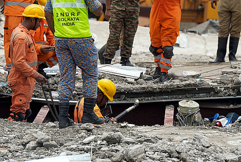 Third day of rescue operation underway after an under-construction warehouse collapsed on Wednesday, leaving several injured and dead, in Kolkata's Taratala area.