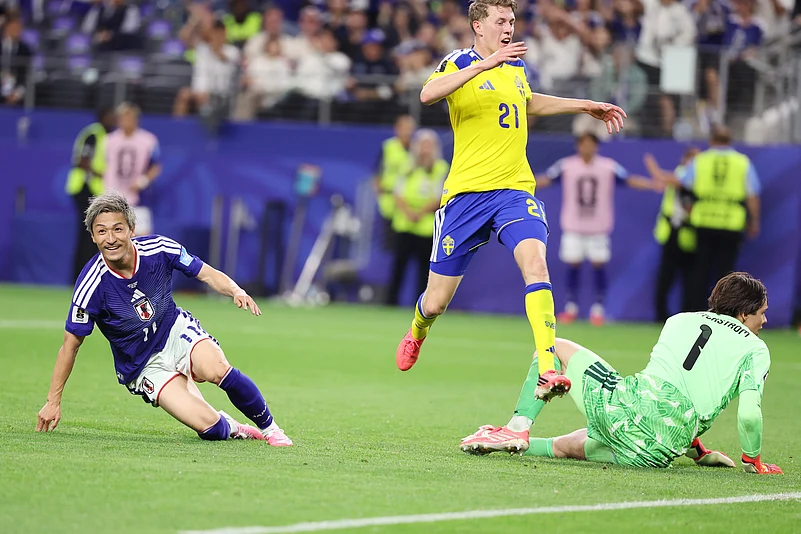Japan vs Sweden FIFA World Cup 2026 Group F Daizen Maeda Scores AP Photo