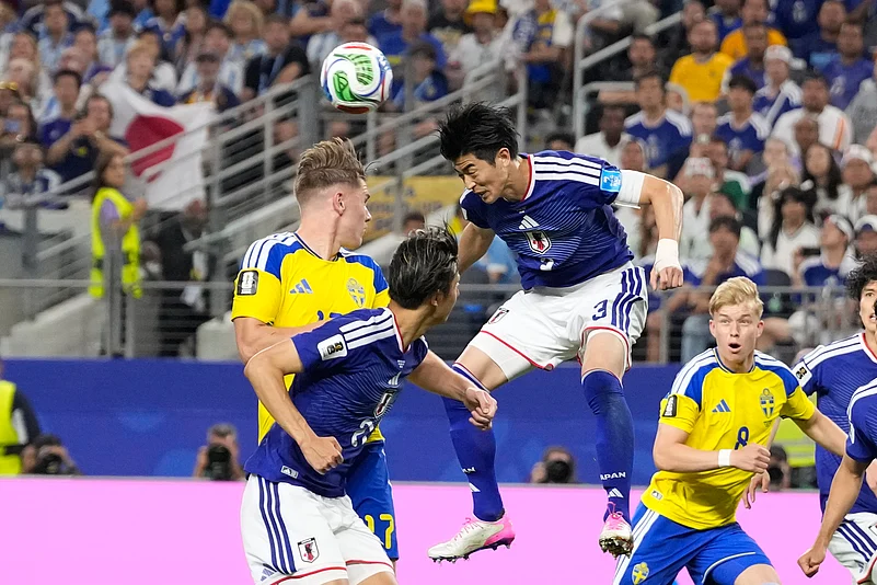Japan vs Sweden FIFA World Cup 2026 Group F Shogo Taniguchi In action AP Photo
