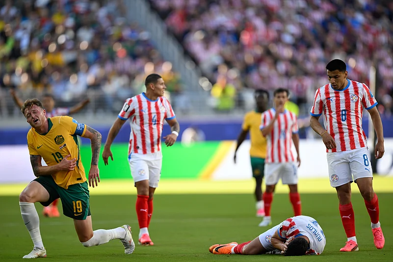 Paraguay vs Australia, FIFA World Cup 2026 Group D Gabriel Avalos and Harry Souttar AP Photo