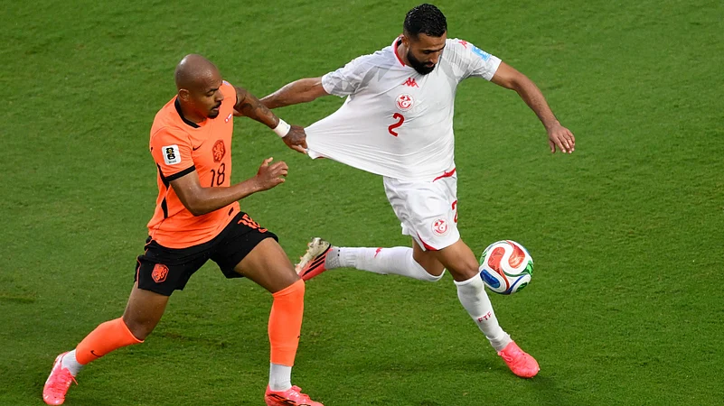 Tunisia vs Netherlands FIFA World Cup 2026 Group F Donyell Malen and Ali Abdi AP Photo