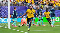 Ecuador 2-1 Germany, FIFA World Cup 2026: La Tri Stun Four-Time Champions In Historic Upset (AP Photo/Yuki Iwamura) : Ecuador's Gonzalo Plata (19) celebrates scoring his side's second goal against Germany during the World Cup Group E soccer match in East Rutherford, N.J., near New York, Thursday, June 25, 2026.