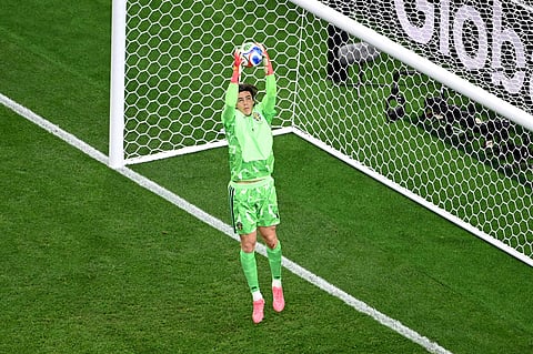 Japan's Ayumu Seko controls the ball during the World Cup Group F soccer match against Sweden in Arlington