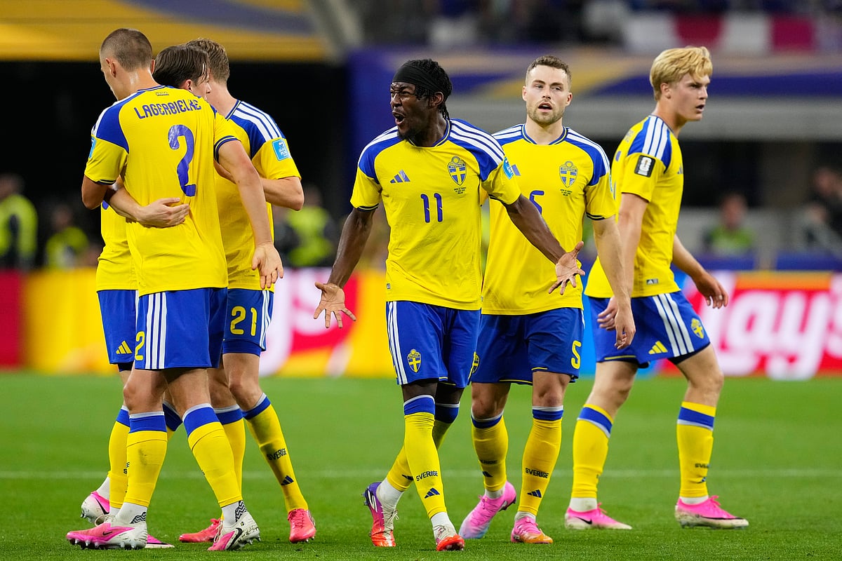 Japan vs Sweden FIFA World Cup 2026 Group F Anthony Elanga Goal Celeb AP Photo