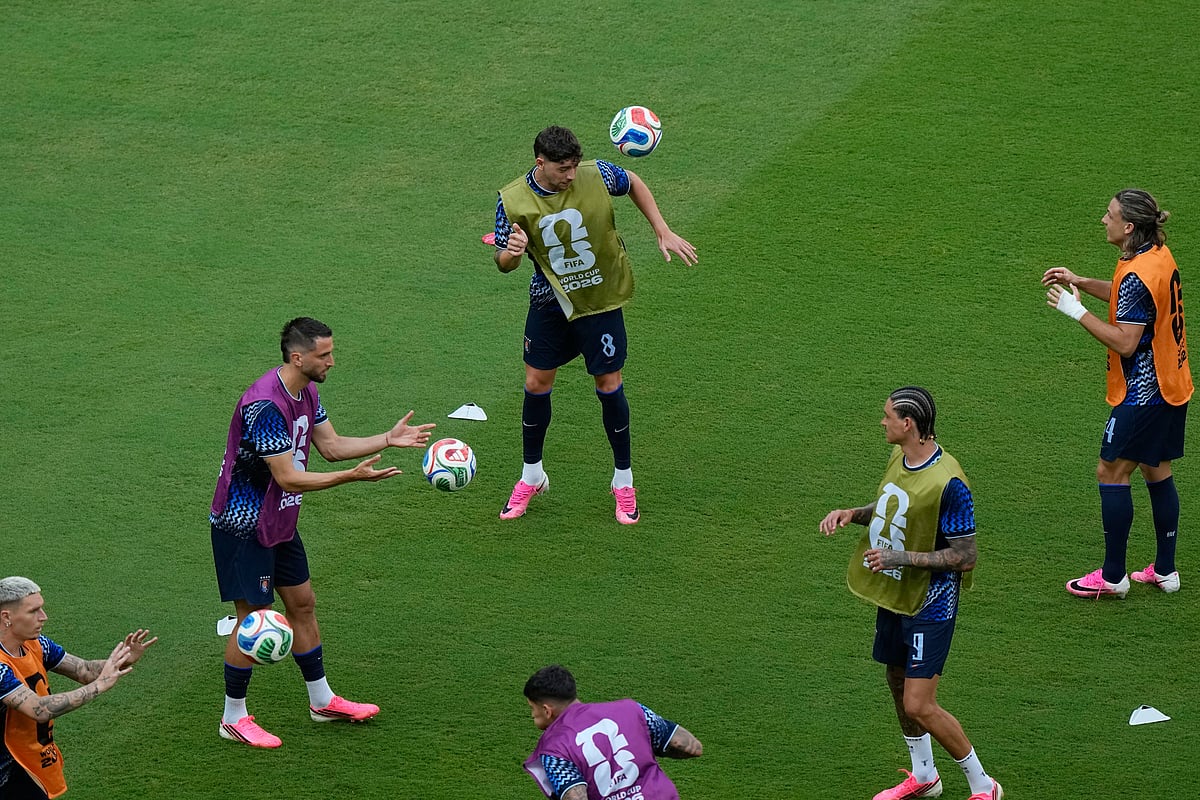 Spain vs Uruguay FIFA World Cup 2026 Group H Federico Valverde Warm Up AP Photo