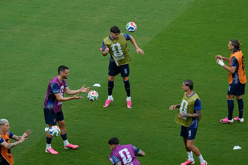 Spain vs Uruguay FIFA World Cup 2026 Group H Federico Valverde Warm Up AP Photo