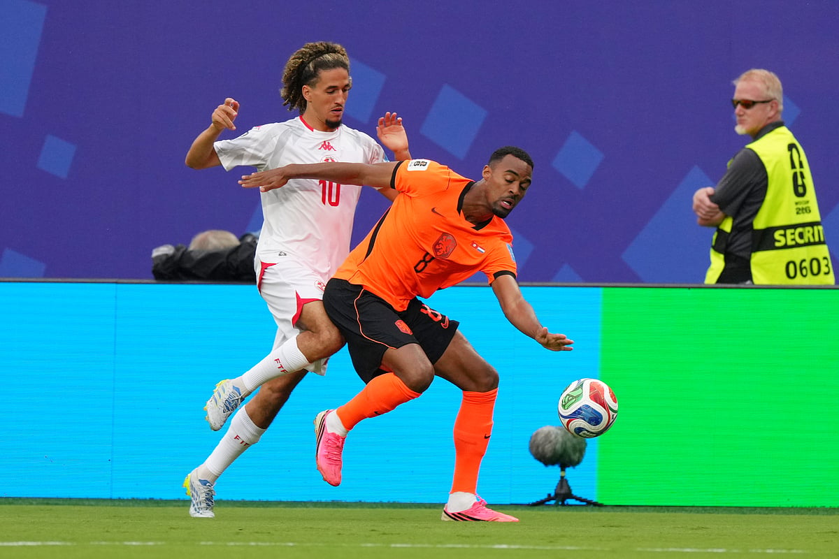 Tunisia vs Netherlands FIFA World Cup 2026 Group F Hannibal Mejbri and Ryan Gravenberch AP Photo