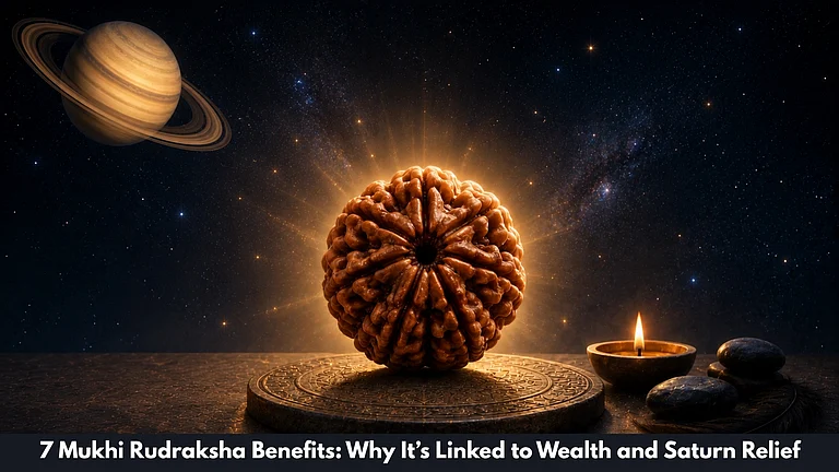 7 Mukhi Rudraksha Benefits: Why It’s Linked To Wealth And Saturn Relief - null