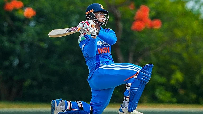 India decided to not play hand Vaibhav Sooryavanshi his maiden T20I cap against Ireland in 1st T20I as they went in Abhishek Sharma and Sanju Samson as their opening pair. - | Photo: SLC via PTI