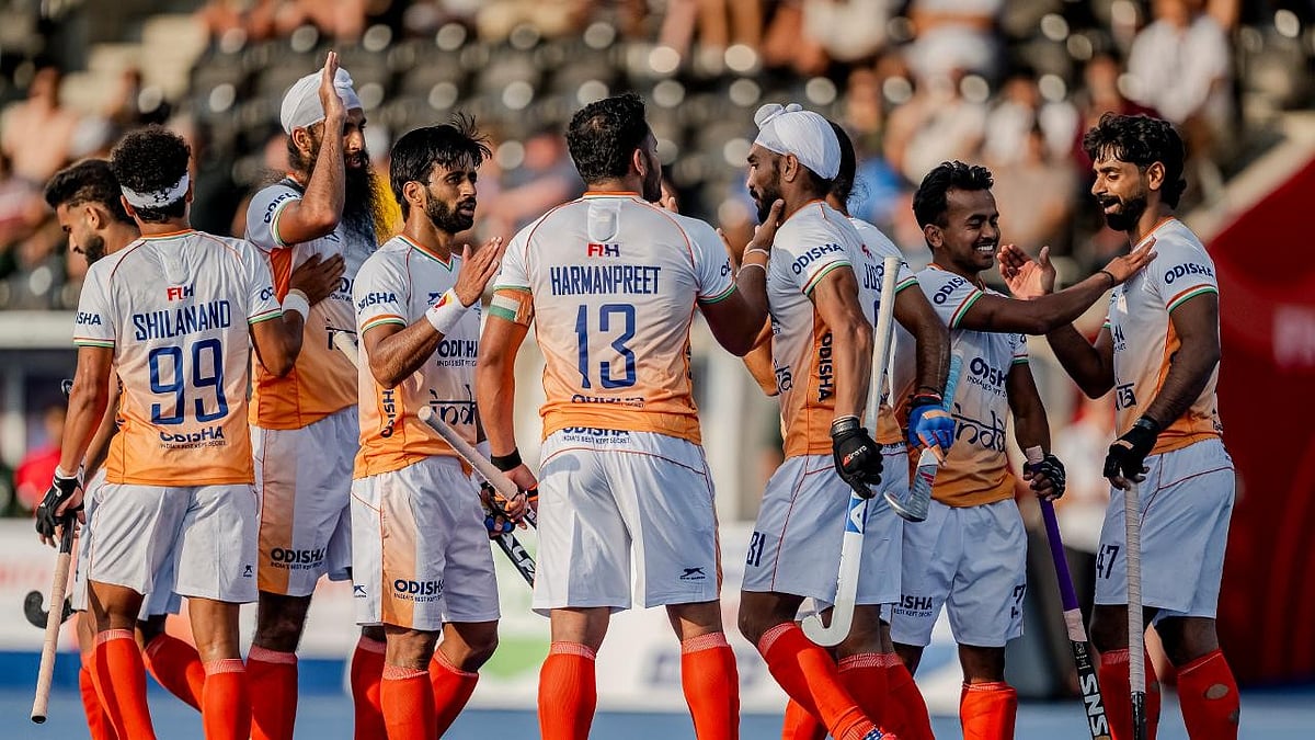 The Indian Men’s Hockey Team produced a dominant all-round display to thrash Pakistan 7-1 in their final FIH Pro League fixture in London. - FIH
