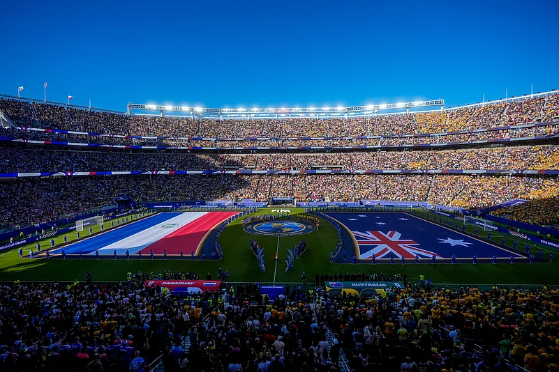 Paraguay vs Australia, FIFA World Cup 2026 Group D Flags AP Photo