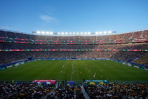 A general view during the World Cup Group D soccer match between Paraguay and Australia in Santa Clara, Calif., near San Francisco, Thursday, June 25, 2026.