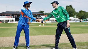 X/BCCI : India won the toss and elected to bowl first in the 1st T20I at the Stormont Cricket Ground, Belfast on June 26.
