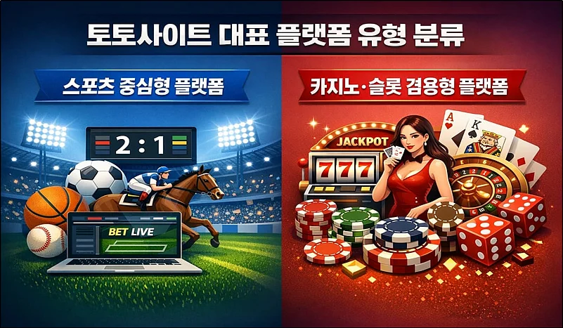 Split graphic showing sports betting and casino games