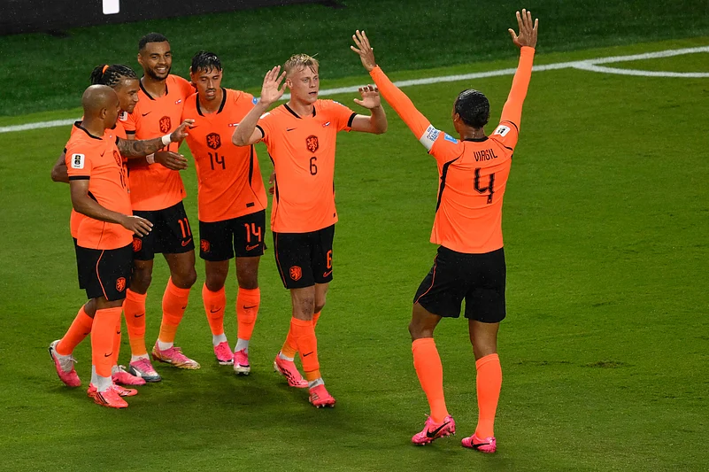 Tunisia vs Netherlands FIFA World Cup 2026 Group F Jan Paul van Hecke Celeb AP Photo