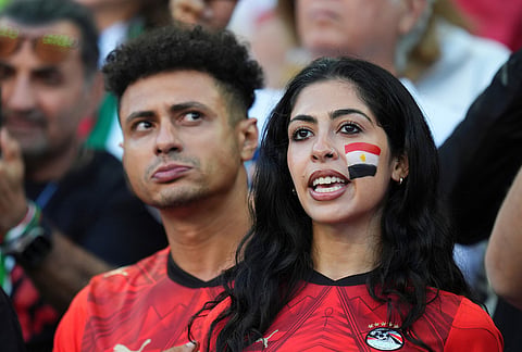 Egypt fans during the World Cup Group G soccer match between Egypt and Iran in Seattle.
