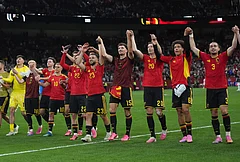 Belgium celebrates the win over New Zealand after their World Cup Group G soccer match in Vancouver, British Columbia. - | Photo: Darryl Dyck/The Canadian Press via AP