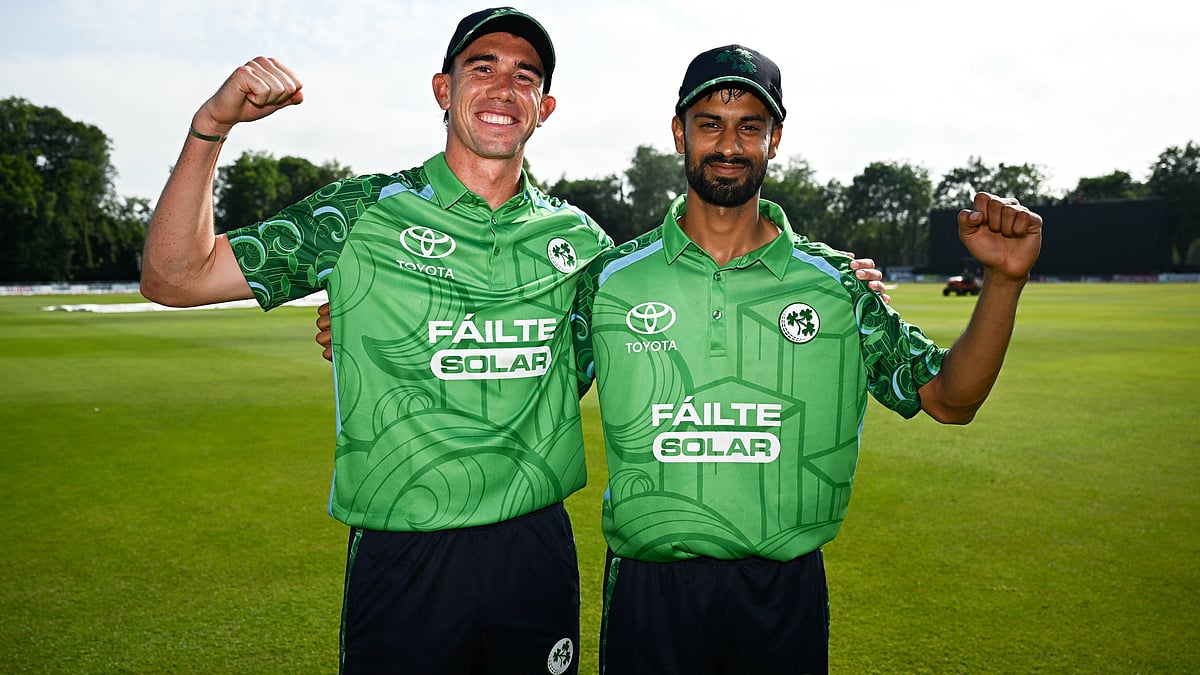 Debutants Jay Moondra and Matt Hollard take five wickets among each other to rattle India batters in the 1st T20I in Belfast. - X/Cricket Ireland