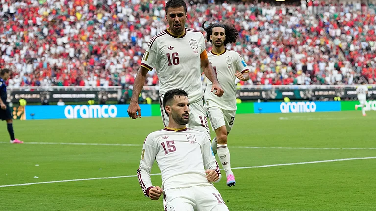 Spain get past Uruguay to enter the round of 32 of FIFA World Cup 2026 at Guadalajara on June 27. - AP/Natacha Pisarenko