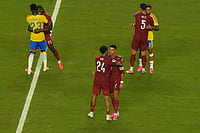 Colombia Denied Late Winner, Still Finish Above Portugal In FIFA World Cup 2026 Group Stage (AP Photo/Marta Lavandier) : Portugal's Cristiano Ronaldo (7) embraces Samu Costa (24) after the World Cup Group K soccer match between Colombia and Portugal in Miami Gardens, Fla., Saturday, June 27, 2026