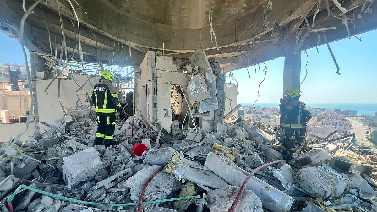 Bahrain Ministry of Interior reports material damage to a residential building in Muharraq Governorate following an Iranian attack - X/@hey_itsmyturn