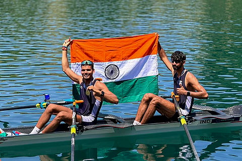 In this image posted on June 28, 2026, Army’s Hav Lakshay and Hav Ujjwal Kumar Singh (Army Rowing Node) won India’s first-ever World Rowing Cup gold in LM2x at Lucerne, Switzerland.