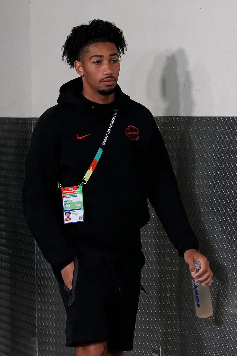 South Africa vs Canada FIFA World Cup 2026 Round of 32 Nathan Saliba Warm Up AP Photo
