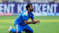 | Photo: AP/Mahesh Kumar A. : India's Prince Yadav takes the catch to dismiss Afghanistan's Rashid Khan during the third ODI cricket match between Afghanistan and India in Chennai.