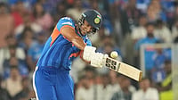 IND Vs IRE Live Score, 2nd T20I: Tilak Varma, Shivam Dube Look To Settle Nerves, Keep India’s Chase Alive | Photo: AP/Rafiq Maqbool : India's Shivam Dube hits a six during the T20 World Cup cricket final match between India and New Zealand in Ahmedabad.