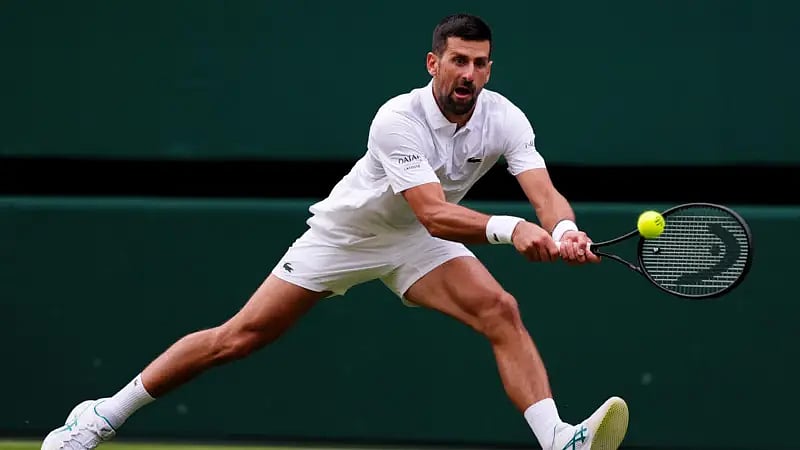 Novak Djokovic In Action - GETTY IMAGES