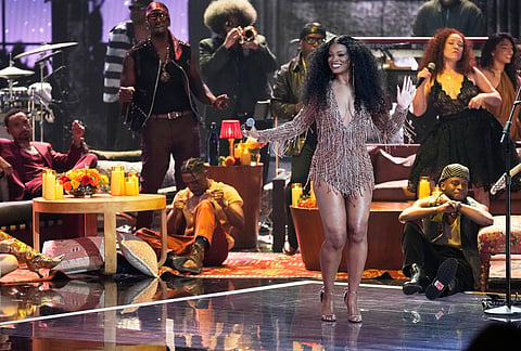 Ari Lennox performs during the BET Awards on Sunday, June 28, 2026, at the Peacock Theater in Los Angeles. 