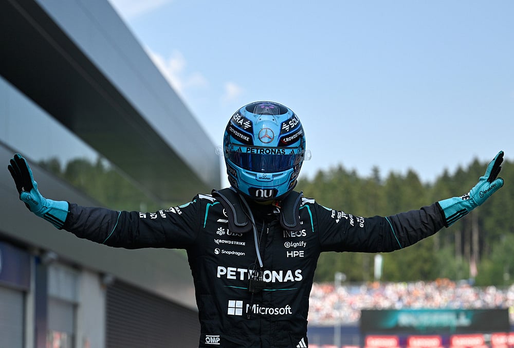 2026 Austrian F1 Grand Prix auto racing highlights-Mercedes driver George Russell