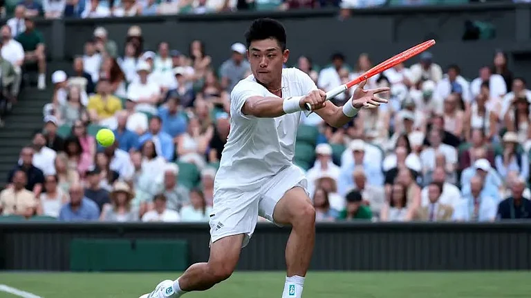 Wu Wins The Second Set, Wu 4-6 7-5 Djokovic - GETTY IMAGES