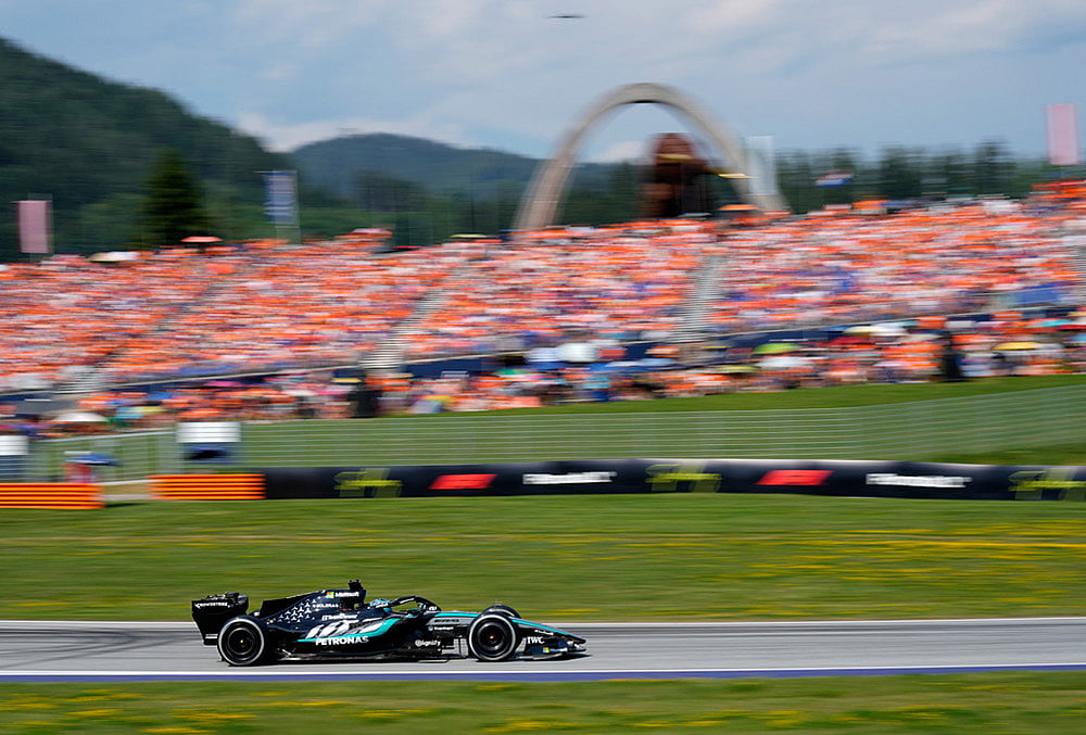 2026 Austrian F1 Grand Prix auto racing highlights-Mercedes driver George Russell