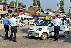 Security heightened amid a dry run conducted for the annual Amarnath Yatra, on NH 44, in Anantnag, Jammu and Kashmir. - | Photo: PTI