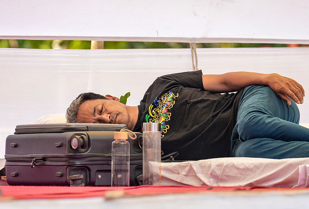 Sonam Wangchuk during CJP protest at Jantar Mantar
