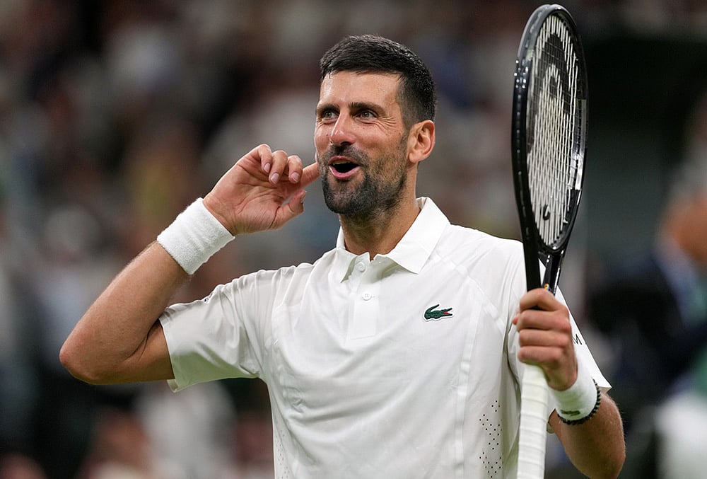 Britain Wimbledon Tennis Championships 2026 highlights-Novak Djokovic of Serbia