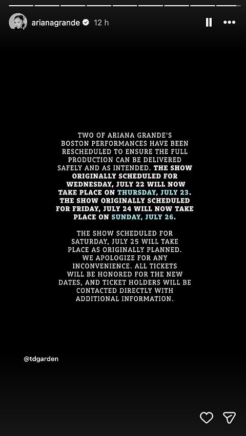Grande's apology