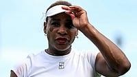 GETTY IMAGES : Serena Williams In Action Today On The Centre Court