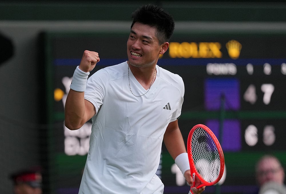 Britain Wimbledon Tennis day 1 mens singles highlights-Yibing Wu of China