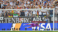 AP Photo/Steven Senne : Paraguay goalkeeper Orlando Gill (12) saves a shot by Germany's Nick Woltemade (11) in a shootout during the World Cup round of 32 soccer match in Foxborough, Mass., near Boston, Monday, June 29, 2026.